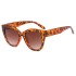 Personalized Haze Leopard 2414 New Fashion Sunglasses Cat Eye Large Frame Sunglasses Korean Versatile Sunglasses