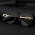 2024 new frameless sunglasses for men, personalized and high-end, sunscreen sunglasses for European and American men, cross-border wholesale shapes