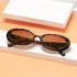 Cross border 2022 new European and American fashion oval cow color retro sunglasses with small frame INS style personalized sunglasses