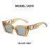 European and American Fashion Small Box Sunglasses for Women, Trendy Cat Eyes with Diamond Inlaid Men's Sunglasses, Cross border Wholesale 2023