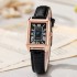 Cross border popular square women's watch, female style, niche design, medieval fashion, student party belt, Guangzhou watch