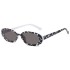 Cross border 2022 new European and American fashion oval cow color retro sunglasses with small frame INS style personalized sunglasses