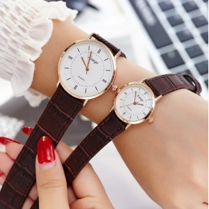 Authentic Korean fashion watches for men, couples, students, belts, casual watches for women, ultra-thin watches