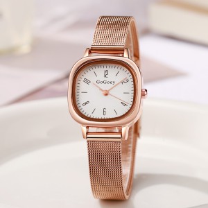 Cross border new square women's watch, women's style, mesh steel strip, niche, simple and fashionable, Guangzhou watch hot wholesale