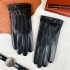 Leather gloves for men in winter, with added velvet and thickened insulation, touch screen for driving, cycling, windproof and cold proof, and a sheepskin top layer for business