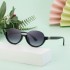 2024 New European and American Fashion Half Frame Sunglasses for Women, Personalized and Trendy Outdoor Sunglasses for Women, Cross border Wholesale Shapes