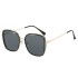 Shake sound popular 2024 new metal sunglasses 7762 temperament big frame fashion versatile sunglasses