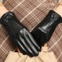 Top layer genuine sheepskin gloves for women in winter, with plush and thick touch screen for driving and cycling. Korean version, simple, fashionable, and warm