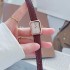 New ladies' simple and niche design, light luxury temperament, small square green watch, quartz watch for middle and high school students' exams