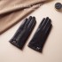 Genuine leather gloves for women in autumn and winter, thickened velvet for driving and cycling, cold and warm, fashionable and atmospheric, touch screen, lambskin