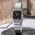 New square fashionable women's watch with steel strip, stainless steel for daily use, waterproof and high aesthetic value, popular among students