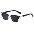 2023 New Retro Box Sunglasses Men's Eyebrow Frame Anti UV Sunglasses Men's Cross border Wholesale Shapes