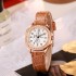 New Korean version full diamond plate women's watch, fashionable student belt, high-end temperament, niche quartz watch