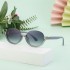 2024 New European and American Fashion Half Frame Sunglasses for Women, Personalized and Trendy Outdoor Sunglasses for Women, Cross border Wholesale Shapes