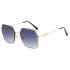 2024 New Polygonal D Home Metal Sunglasses Fashion Stage Show Sunglasses Outdoor Sunshade Sunglasses