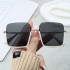 New personalized western-style sunglasses with orange lenses that never set, European and American fashionable outfits, large frame and square sunglasses for men and women