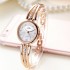 Full brand round watch for women, rhinestone steel strip, Instagram style student fashion watch, women's Korean version fashion watch