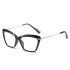 2020 Retro Transparent Multi faceted Crystal Eyeframe for Myopia, Metal Frame with Spring Foot Flat Mirror for Men and Women