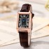 Cross border popular square women's watch, female style, niche design, medieval fashion, student party belt, Guangzhou watch