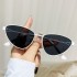 2024 New Personalized Fashion Metal Small Green Frame Sunglasses European and American Fashion Dressing Cat Eye Sunglasses Instagram Glasses