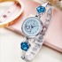 New Korean version electronic quartz women's watch, women's brand, fashionable fashion, life waterproof student steel strap women's watch