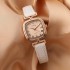 New fashionable women's watch, female model, student niche, light luxury, simple temperament, square dial, high-end quartz watch