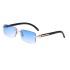 2022 New Retro Small Framed Frameless Sunglasses for Female Internet Celebrities, Same Style European and American Sunglasses for Female Trendy Sunglasses