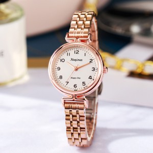 New Butterfly Buckle Versatile Korean Edition Women's Watch Women's Style Fashion Steel Belt Cross border Explosive Student Guangzhou Watch