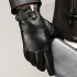 Leather gloves for men in winter, warm leather gloves for riding motorcycles and driving, thin and plush thick sheepskin gloves