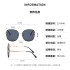 AliExpress hot selling 2024 new metal frame stylish sunglasses with double ring design, trendy and versatile women's sunglasses