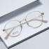 New slimming, ultra lightweight, no prescription pure titanium eyeglass frame, fashionable and versatile myopia glasses, flat lens