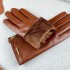 Leather gloves for women in winter, thickened with fleece for warmth, touch screen for driving, cycling, outdoor, top layer sheepskin for windproof