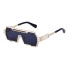 Retro steampunk sunglasses, men's trendy one-piece irregular sunglasses, women's cross-border glasses wholesale 2023 new models