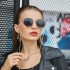 Chain sunglasses for women, 2022 new model, internet celebrity, same style, anti drop chain hanging rope, same style, irregular sunglasses, female trend