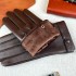 Leather gloves for men in winter, with added velvet and thickened insulation, touch screen for driving, cycling, windproof and cold proof, and a sheepskin top layer for business