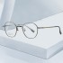 New trendy and fashionable ultra light all titanium frame fresh flat light glasses for men with no makeup, versatile and can be equipped with prescription glasses for women