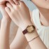 New Korean Fashion Women's Watch Retro Ins Style Wine Bucket Belt Learning Life Waterproof Simple Watch