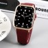 2024 new square watch student party women's large plate light luxury niche fashion life waterproof versatile quartz watch