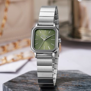 New square fashionable women's watch with steel strip, stainless steel for daily use, waterproof and high aesthetic value, popular among students