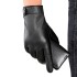 Leather gloves for men in winter, warm and plush, thick and touch screen, business driving, cycling, handsome imitation deer skin sheepskin