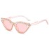 Cross border new retro triangle trend European and American personality avant-garde exaggerated sunglasses fashionable diamond studded cat eye sunglasses