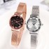 New style official brand women's watch, women's waterproof mesh strap, Korean version trendy white-collar steel strap, high school fashion watch