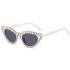 Cross border new retro triangle trend European and American personality avant-garde exaggerated sunglasses fashionable diamond studded cat eye sunglasses