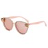 New Princess Barbie Pink Metal Sunglasses, European and American Fashion Versatile Pearl Flower Sunglasses, Cross border Sunglasses