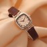 New fashionable women's watch, female model, student niche, light luxury, simple temperament, square dial, high-end quartz watch