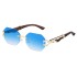 Retro imitation wood grain leopard leg sunglasses for men, square edged driving sunglasses for men, cross-border wholesale shapes