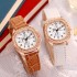 New Korean version full diamond plate women's watch, fashionable student belt, high-end temperament, niche quartz watch