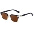 2023 New Retro Box Sunglasses Men's Eyebrow Frame Anti UV Sunglasses Men's Cross border Wholesale Shapes