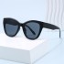 Personalized Haze Leopard 2414 New Fashion Sunglasses Cat Eye Large Frame Sunglasses Korean Versatile Sunglasses