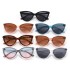 European and American trendy cat eye multi-color lens sunglasses 2418 new fashionable sunshade sunglasses for women can be sent as a set